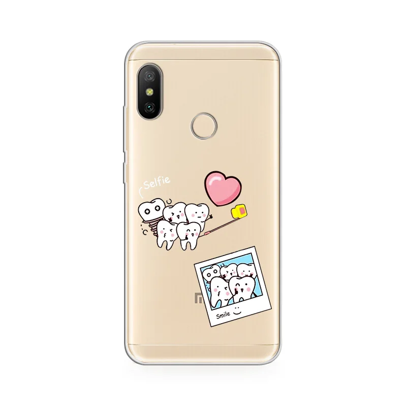 Чехол ciciber с мультяшными зубьями для Xiaomi Redmi 6 5 4 3 A X S Plus Pro S2 чехол телефона Note 8 7