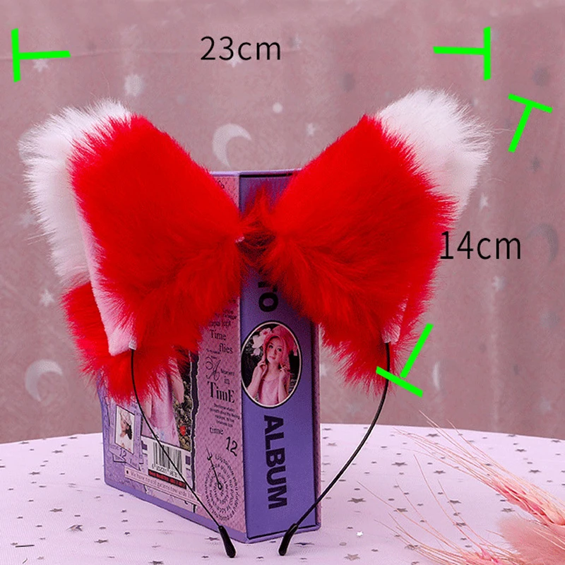 Cosplay Party Head Band Costume Cat Fur Ear Hair Wear Hair Hoop Women Girls Hairpin Plush Headbands Handmade Hairband Headwear