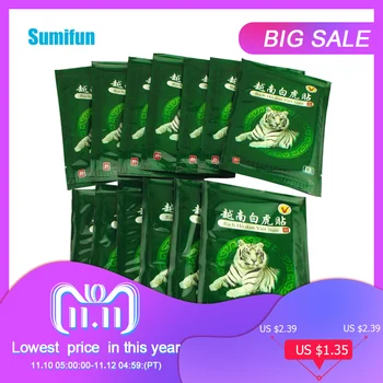 

Sumifun 16Pcs Vietnam White Tiger Balm Pain Patch Muscle Shoulder Neck Arthritis Chinese Herbal Medical Plaster C068