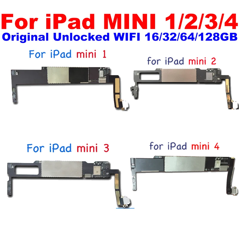 Разблокированные Логические основные платы для iPad MINI1 MINI2 MINI3 MINI4 mini 1 2 3 4
