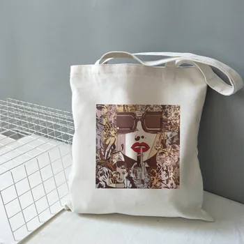 

Messy Beautiful Flame Red Lips Sexy Girl Fashion Shoulder Canvas Bags Punk new Harajuku Shopping Bag Handbag Ulzzang Women Bag