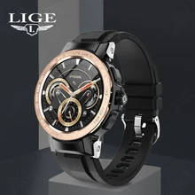 

LIGE 2021 New Bluetooth Smart Watch Men Full Touch Screen Sport Fitness tracker Watch For Android IOS Waterproof Smartwatch+Box