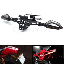 Универсальный мотоцикл номерной знак рамка Кронштейн с светодиодный сигнал кронштейн для Suzuki GSXR600 GSXR750 GSXR1000 GSR600 GSR750 DL650