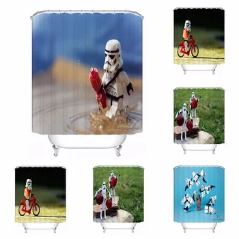 

Custom Star Wars Stormtroopers Waterproof Bathroom Acceptable Shower Curtain Polyester Fabric Bathroom Curtain #180318-26
