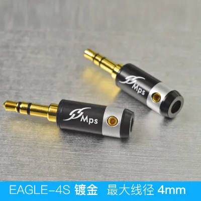 1 шт. тайваньский MPS Eagle-4G/4S/6C Сокол 2,55 мм/3,55 мм стегодон позолоченный 3,5 мм разъем для наушников hifi аудио разъем для записи - Цвет: Eagle-4S