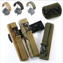 Protetores de fone de ouvido para tiros, capa universal para fones de ouvido modular ao ar livre, com microfone e mordedores para caça