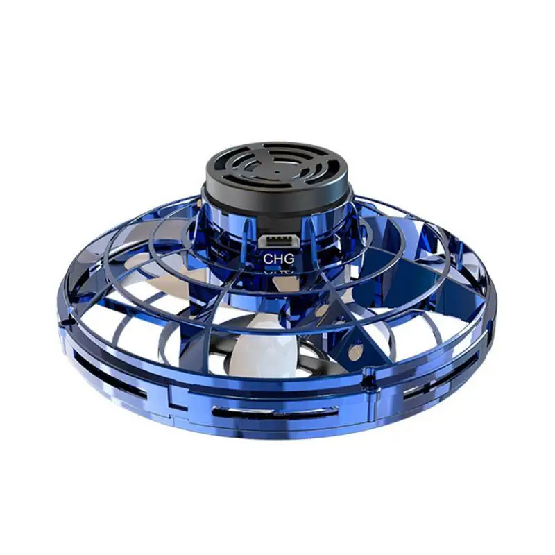 blue Flynova UFO Fingertip мини Дрон обновление полета гироскопа Летающий Спиннер декомпрессионная игрушка для взрослых и детей - Цвет: blue