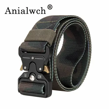 

125*4.3cm Military Tactical Belt Metal Buckle Adjustable Army Police Outdoor Quick Release Hunting Training Nylon Belts for men