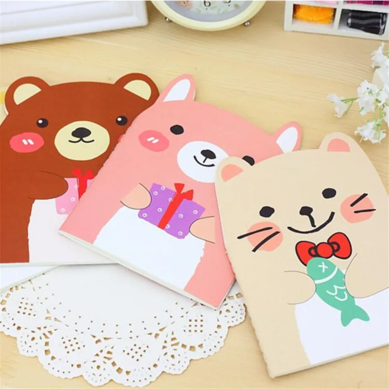 

4pcs/lot Little cartoon notebook Simple note portable book Student stationery
