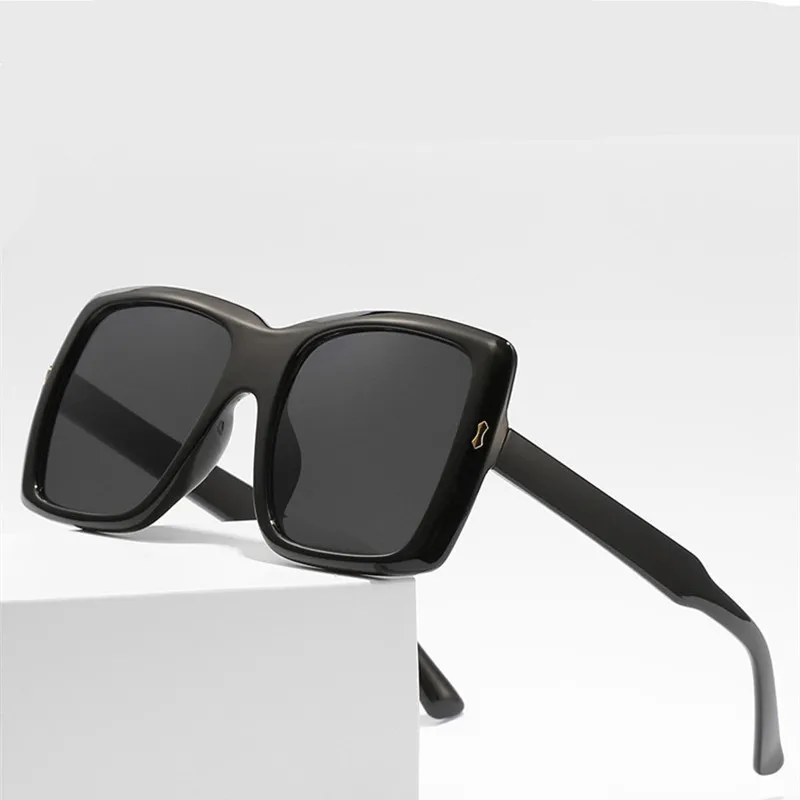 New Square Classic Women Sunglasses Oversized Luxury Brand Big Frame Vintage Shading Gradient Black Female Uv400 | Аксессуары для