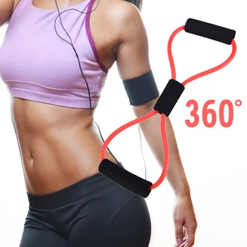 

8 Word Chest Fitness Home Gym Rubber Loop Latex Resistance Exerciser Equipment Stretch Yoga Training Elastic Bands For Fitness