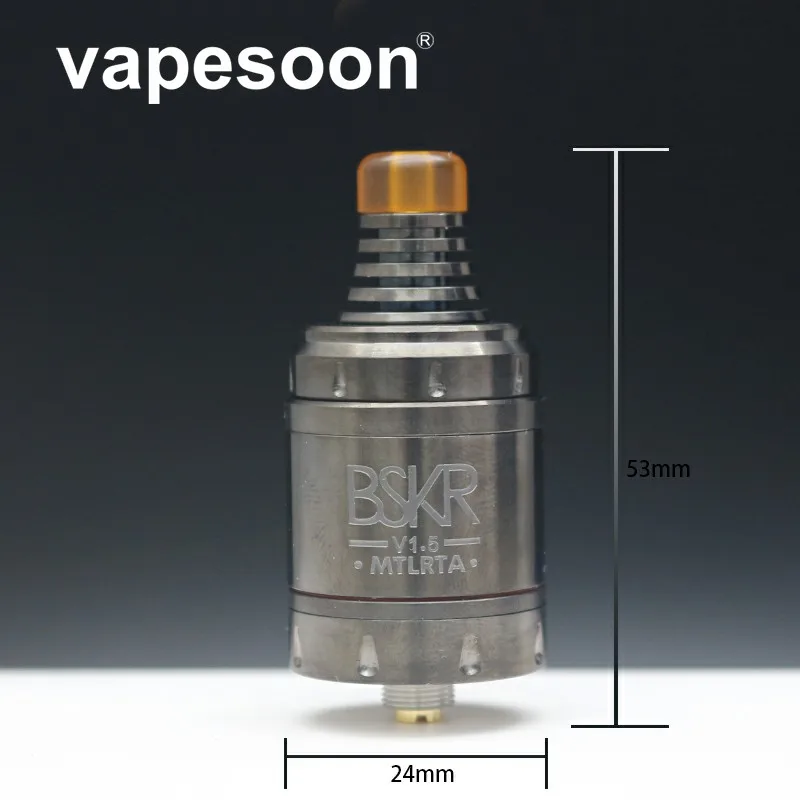 

vapesoon Berserker V1.5 MTL RTA 2.5ML Capacity 24mm Diameter New Slot Airflow Design Fit 510 Thread e-Cigarette Mod 5 Colors