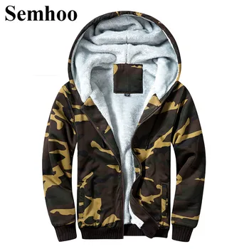 

2019 Winter New Men's Hooded Sweatershirt Warm Thick Plus Velvet Hooded Sports Men's Sweatershirt Jacket Plus Size S---XXL