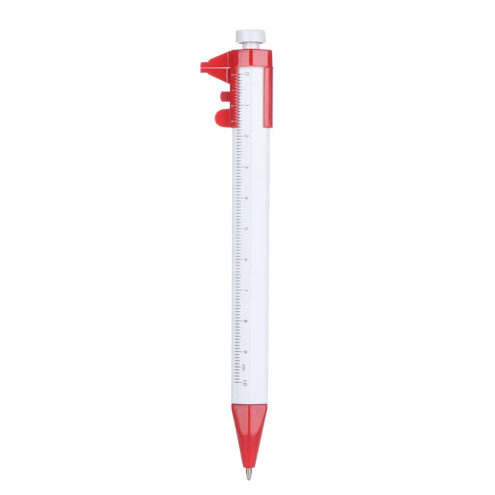 Фантастическая шариковая ручка 0,5 мм с пластиковым наконечником, шариковая ручка калибра, шариковая ручка со шкалой, канцелярский измерительный инструмент - Цвет: blue ink