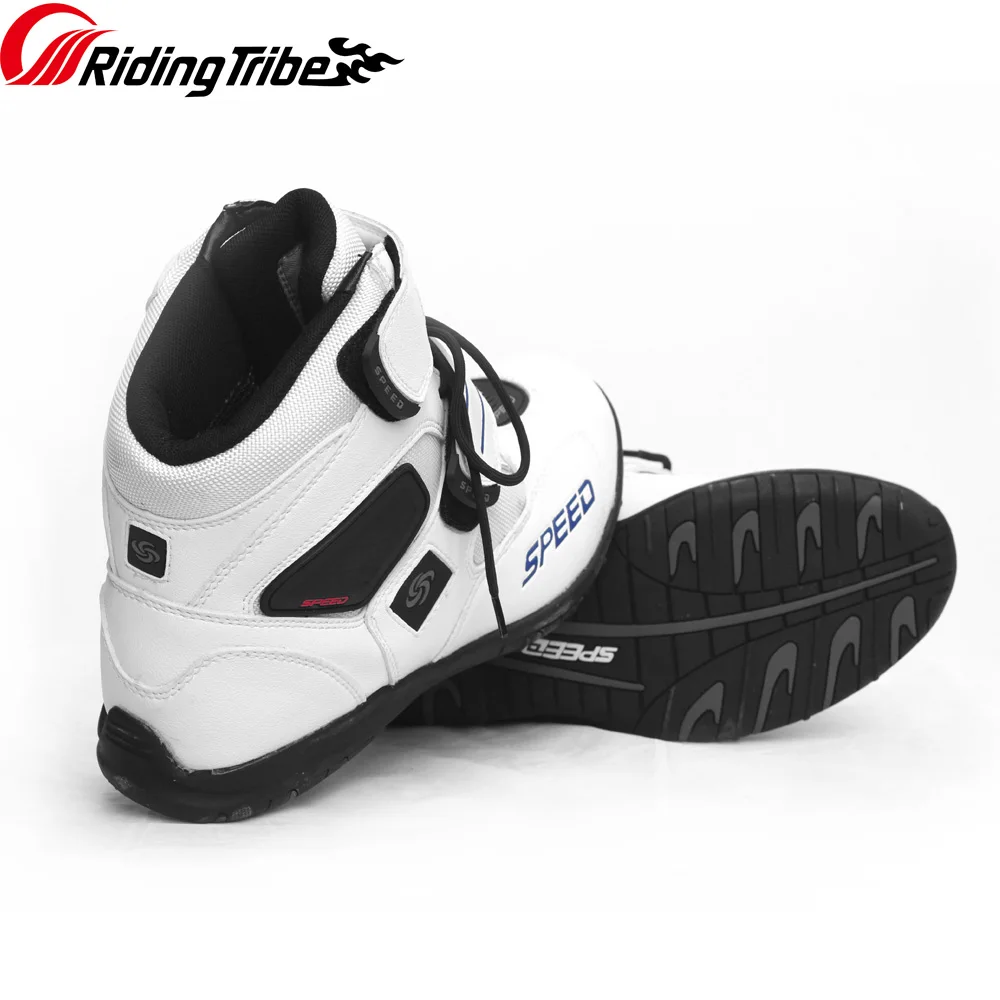 Обувь для верховой езды мотоцикл супер волокна кожи гоночные сапоги ноги лодыжки защитное оборудование Мотоциклетные аксессуары