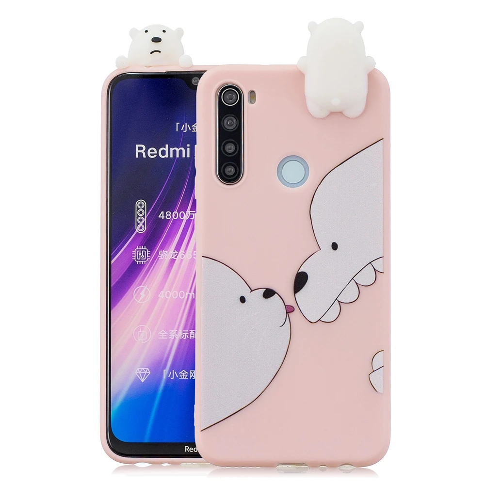 Redmi 8 8A for Xiaomi Redmi Note 8T Case 9S 3D Kawaii Panda Unicorn Silicon  Cover for Funda Xiaomi Redmi Note 8 9 Pro Case Women