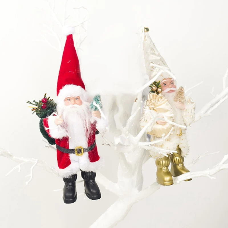 Standing Santa Claus Doll Figurine Collection Christmas Ornament Holiday Gift Table Decoration Chri