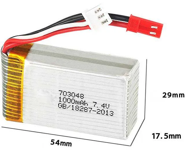 Hobby Hub 7,4 V 1000 mah 25c 2s Lipo батарея для MJXRC X600 Lipo батарея 7,4 v 1000 mah 703048 пульт дистанционного управления игрушки батарея