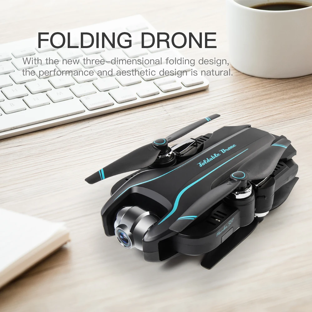 WIFI Drone 4K HD with Adjustable Wide Angle Camera FPV Real Time Aerial Video Foldable Quadrocopter