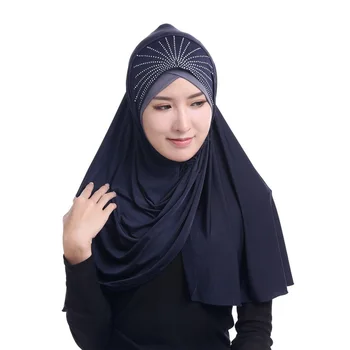 

Muslim Scarfs Women Full Cover Muslim Inner Hijab Caps Islamic Turban Head Wear Hats Fashion Islamic Underscarf