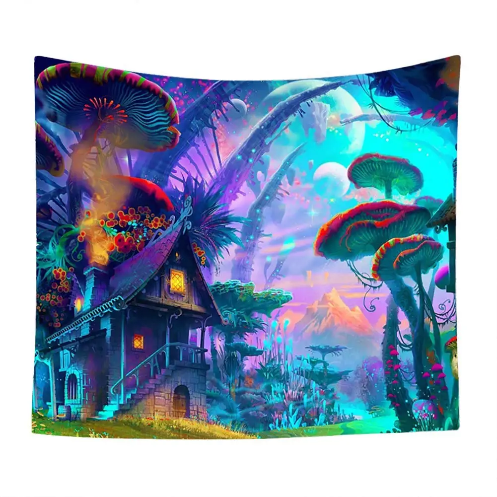 3D Printing Fantasy Plant Magical Forest Tapestry Art Home Decor Wall Tapestry 