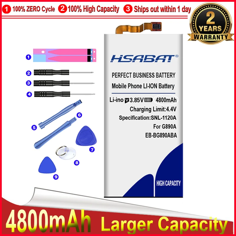 HSABAT 0 цикл 4800 мА · ч батарея для Samsung Galaxy S6 Active G890A G870A LTE-A SM-G890 SM-G890A | Мобильные