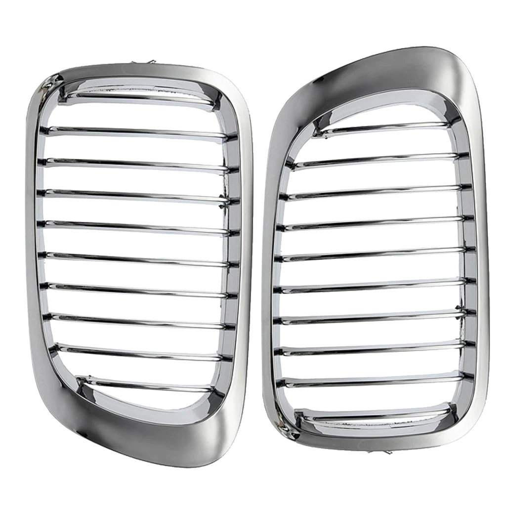 2pcs ABS Front Kidney Grille Mesh Grill Compatible for BMW E46 M3 325Ci 3 Series 2DR 1999-2006
