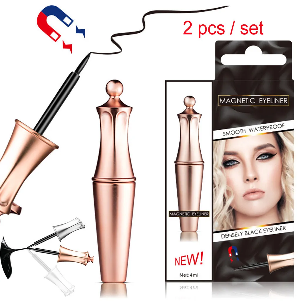 1/2Pcs/Set Magnetic Liquid Eyeliner Eyelashes Kit Magnetic Eyelashes Waterproof Sweat-proof Lashes Eyelash Fast Drying Lasting