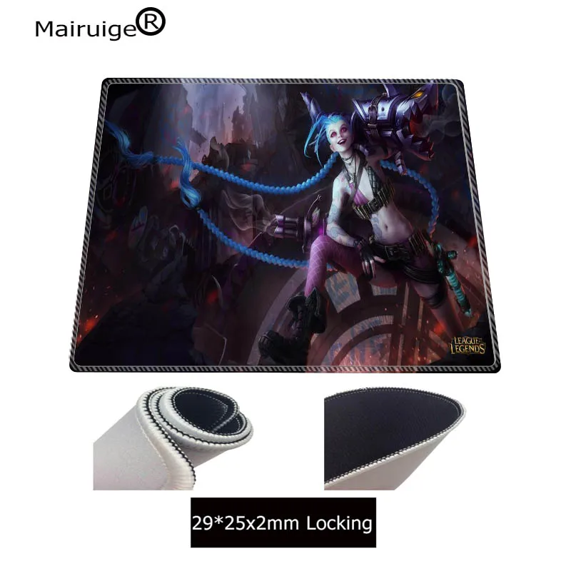  LOL Jinx mousepad league of legends gaming Locking Edge mouse pad large cheapest computer mouse mat