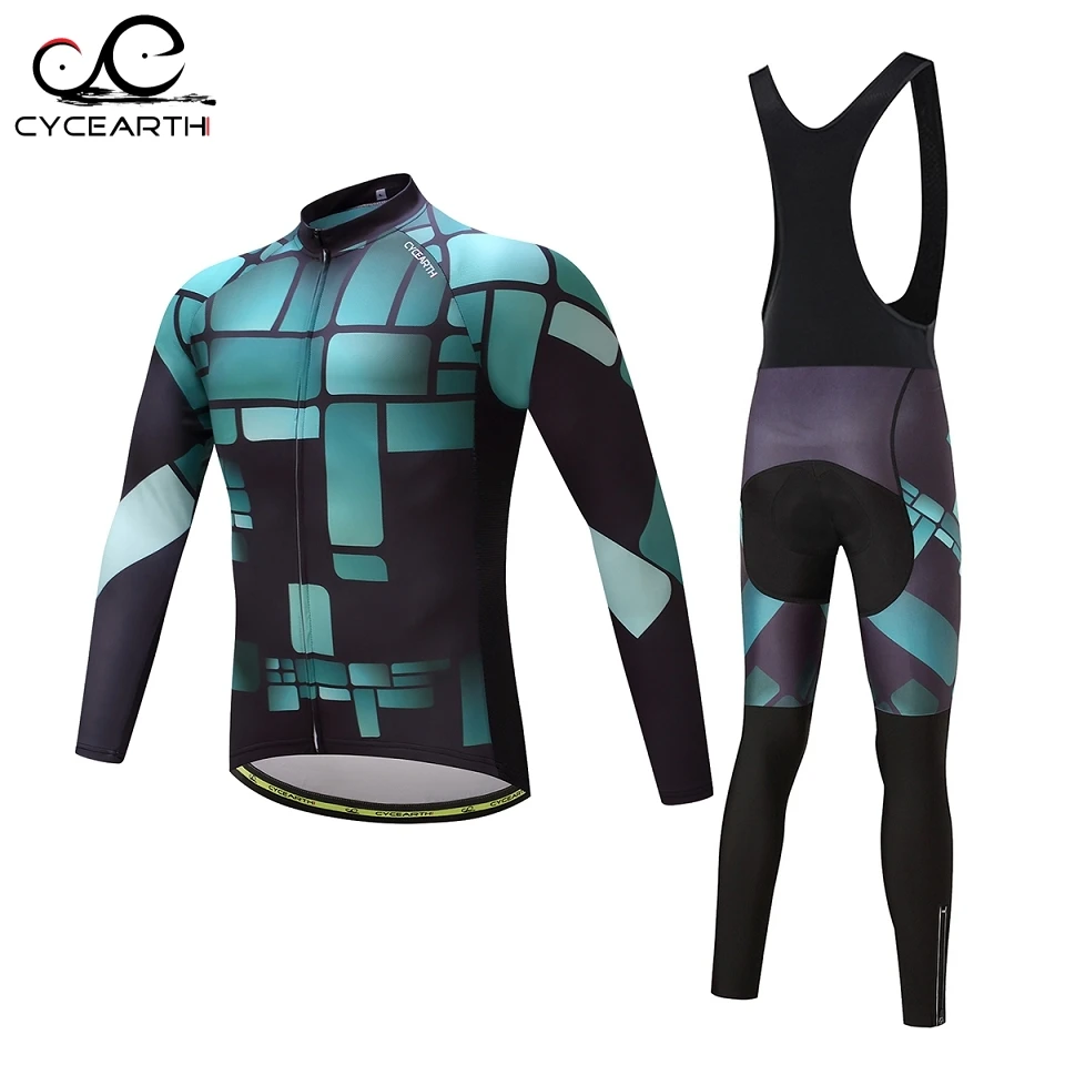 

CYCEARTH-Cycling Jersey, Long Bicycle Cycling Clothing, Bike MTB Shirt, Maillot Ropa Ciclismo, Bib Pants, Riding CEL006, 2017