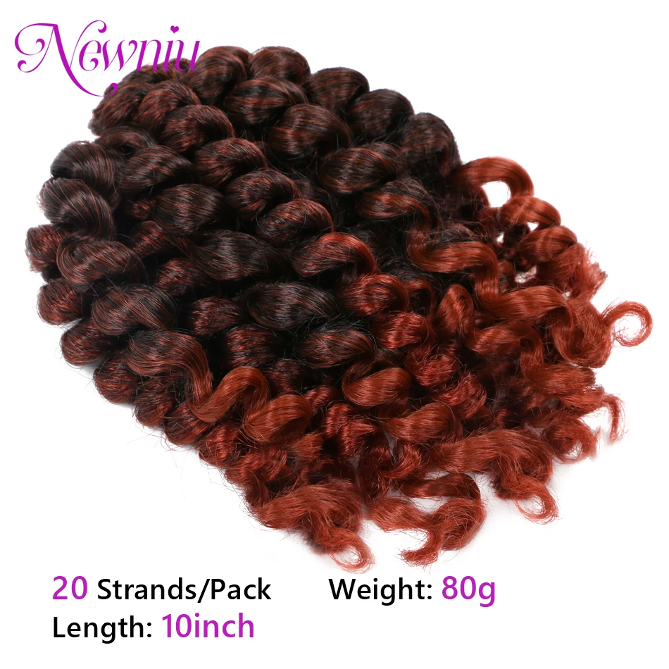 Ombre Synthetic Braiding Hair Jumpy Wand Curl Crochet Braids Crochet Hair Extension for Black Women Jamaican Bounce Curly Hair 3