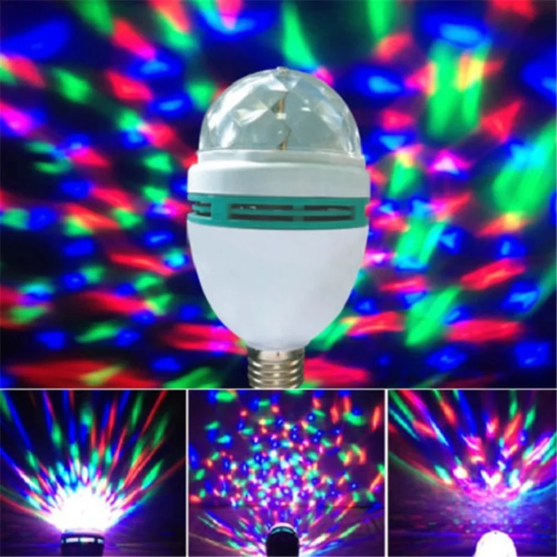 E27 RGB LED fiesta discoteca luz lámpara incandescente bombilla luz efecto super partyefekt 