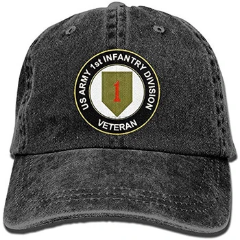 

Army 1st Infantry Division Subdued Veteran Unisex Adult Adjustable Trucker Dad Cap