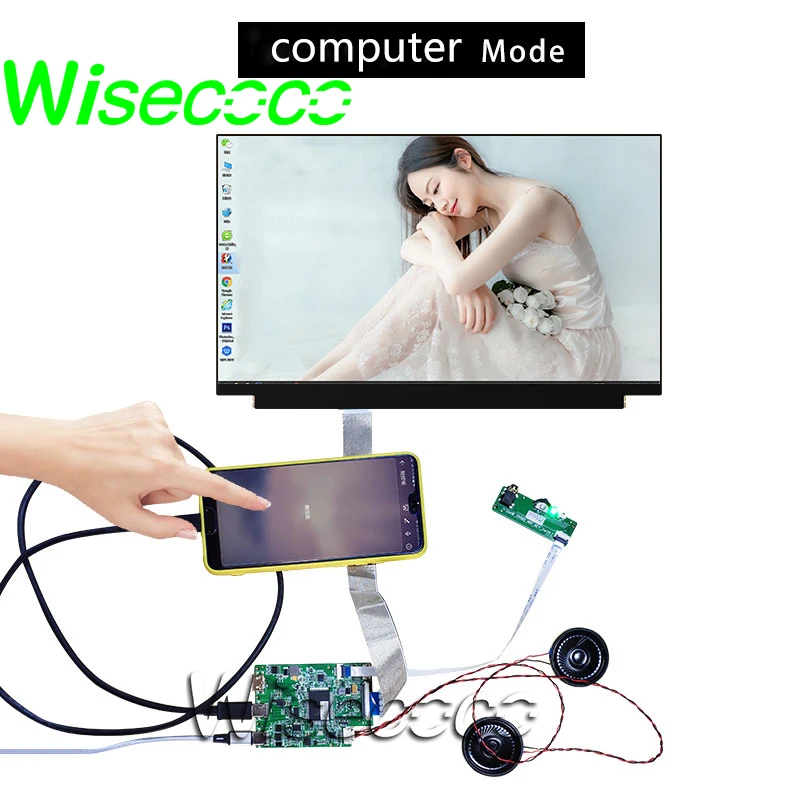 

Wisecoco Slim 13.3 Inch 1920*1080 Ips TFT LCD Display Laptop Screen PC Computer Panel Kiosk 30Pin Edp Driver Board