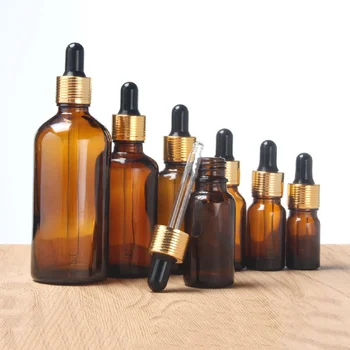 

5ml-100ML Dropper Bottle Reagent Eye Dropper Drop Amber Glass Aromatherapy Liquid Pipette Essential Oil Refillable Bottles Glass