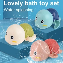 Jouets de bain pour les tout petits, jouet de bain de piscine tortue à forte flottabilité jouets de bain à enrouler saisir la capacité œil main 3 pièces