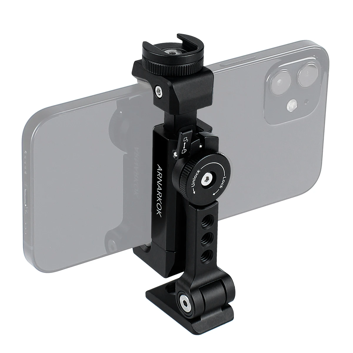 mobile holder for wall 2 IN 1 Metal Phone Tripod Mount +Rotatable Cold Shoe,Compatible with most Smartphone Holder Adapter,Desktop Tripod iphone charging stand