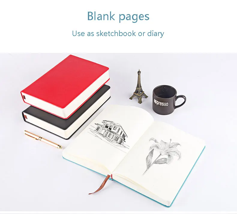 Blank Sketchbook Journal Diary Blank Journal Diary Pu Leather 330 Sheets Diary Aliexpress