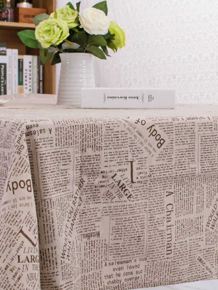 Simple Table Cloth Black Cotton Linen Retro Tablecloth Rectangular Table Cover Mantel Mesa Coffee Table Kitchen Table Cloth