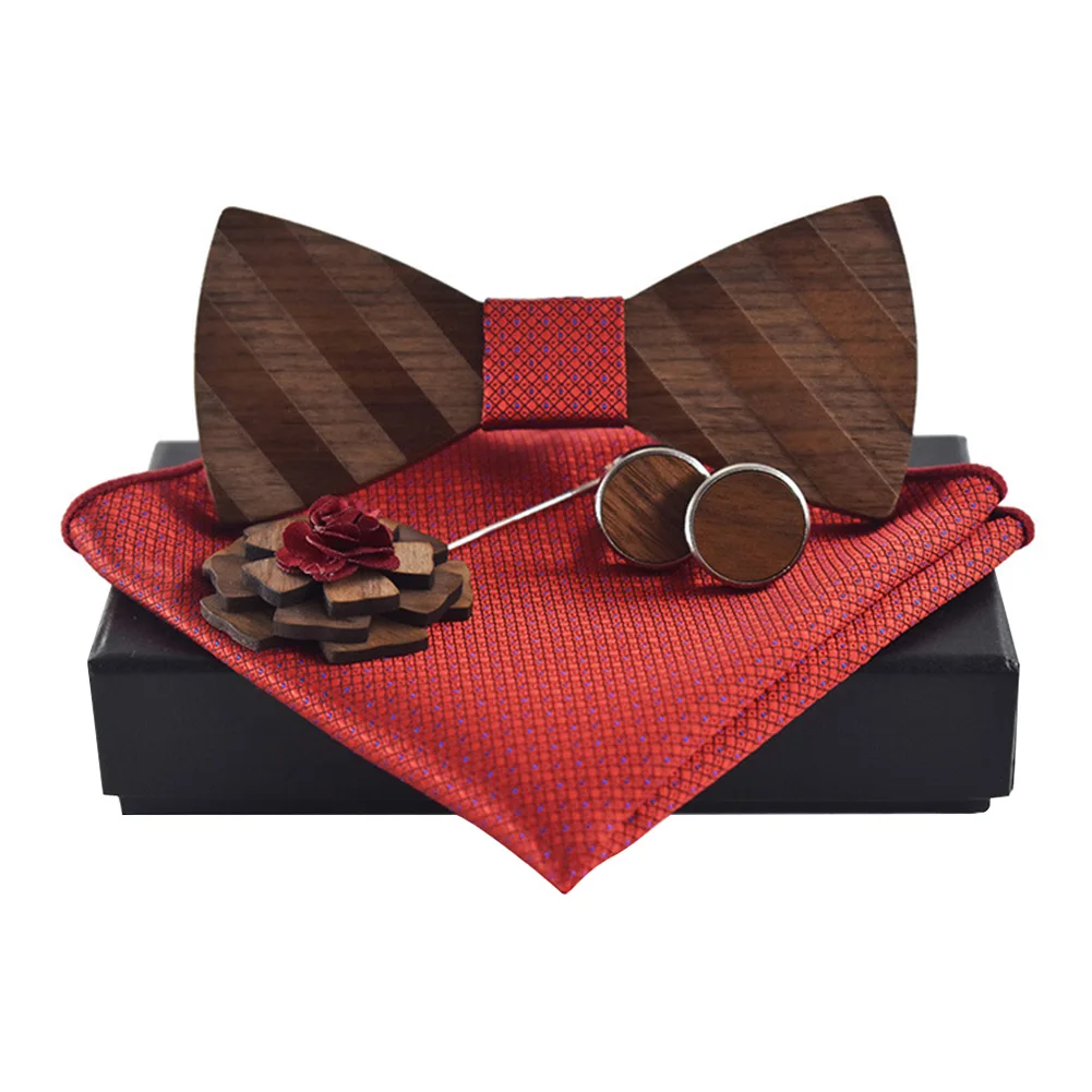 Hanky модные вечерние туфли с бантом резная Свадебная коробка классический Pocekt регулируемый галстук комплекты запонок носовой платок элегантная брошь подарок
