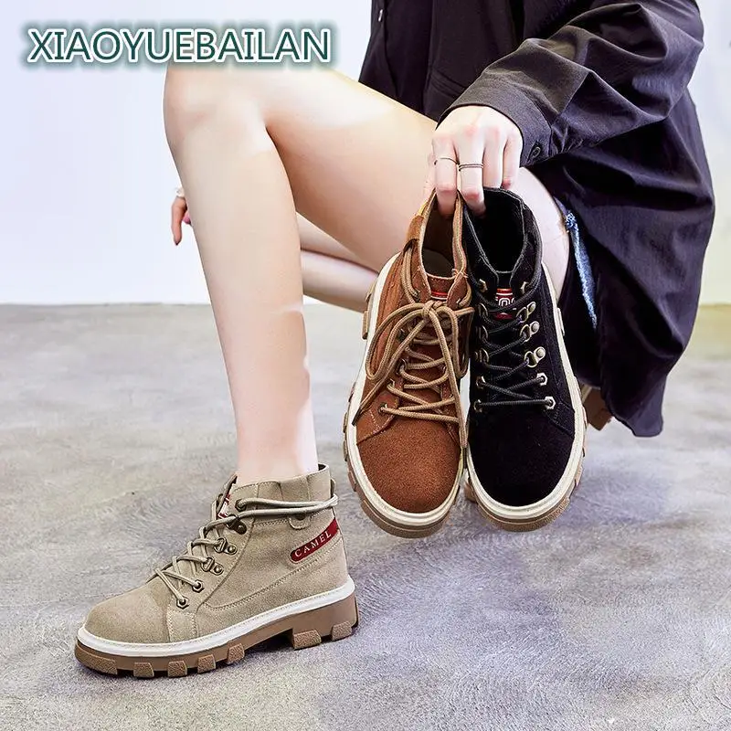 Новинка 2019 года женские ботинки с большим носком в европейском и американском