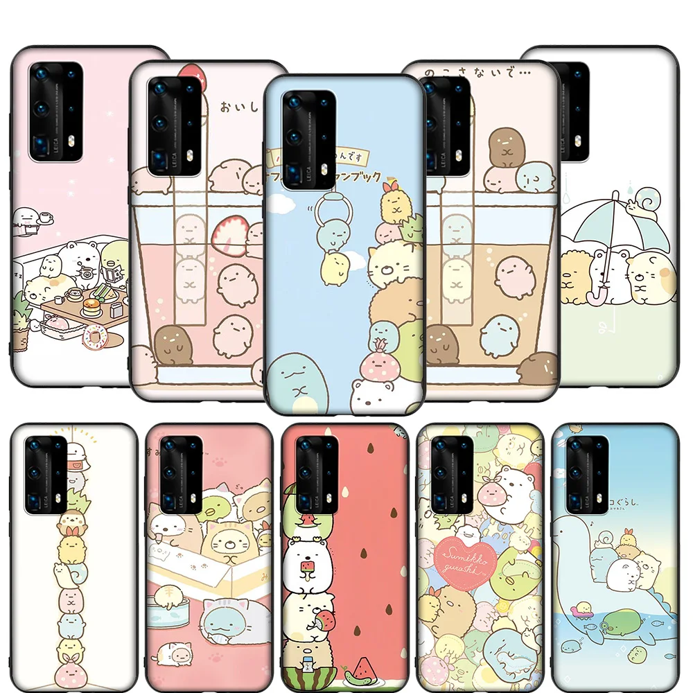 Твердый чехол T177 Sumikko Gurashi Art Для Huawei P9 P10 P20 P30 P40 Y6 Y7 Y9 Lite Pro Max Prime Mini 2019 | Мобильные