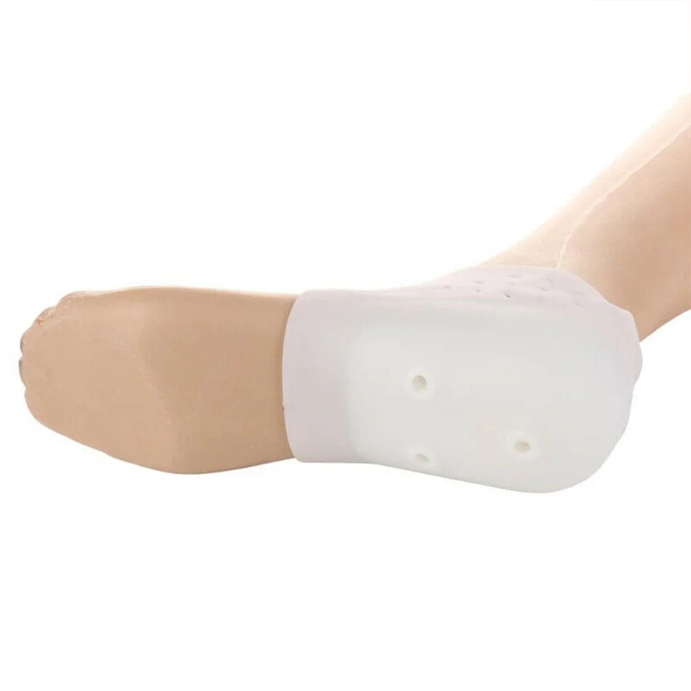 1 Pair Breathable Solid Invisible Heightening Hard Wearing Anti Slip Heel Insole Silicone Pain Relief Comfortable Lining Pads