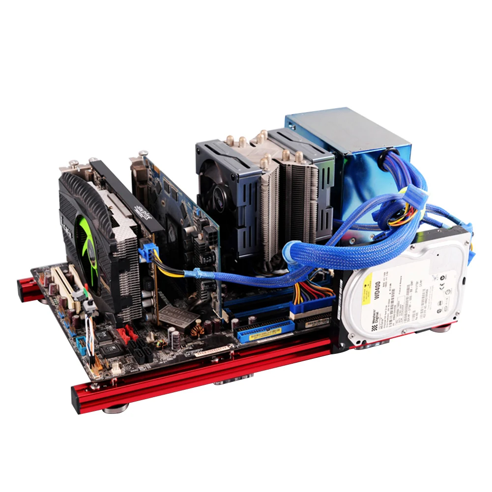 Компьютерный чехол 20x20 сделай сам с открытой рамой алюминиевый сплав ATX