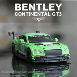 1:32 Масштаб Blancpain Racing Bentley Континентальный GT3 литая под давлением металлическая игрушка модель звук и свет автомобильный прицеп набор для