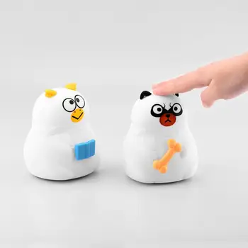 

Mini Cute Cartoon Panda Shaped Pat Light Lamp Soft Silicone Nightlight Colorful Children's Light BedRoom Decoration Kids Gift
