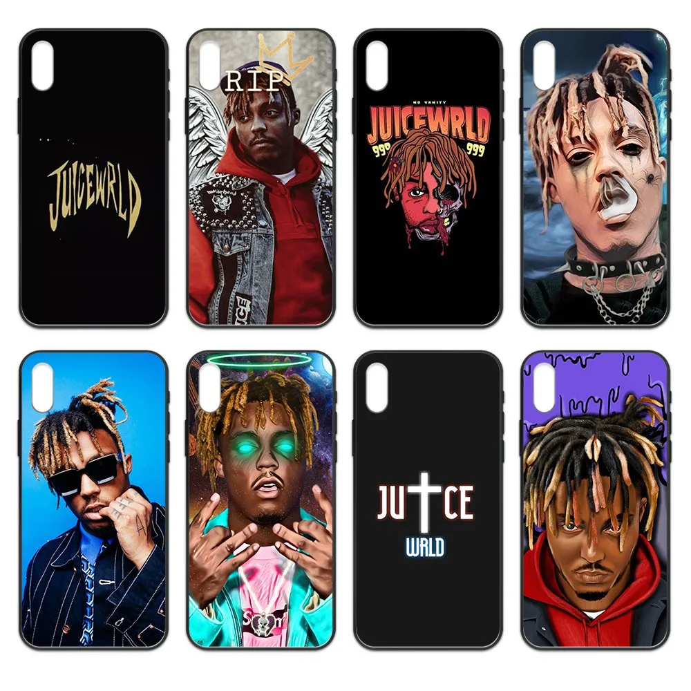 Q16 сок WRLD Рэппер ТПУ Etui черный чехол для телефона Корпус iphone 4 4s 5 5S SE 5C 6 6S 7 8 plus X XS XR 11