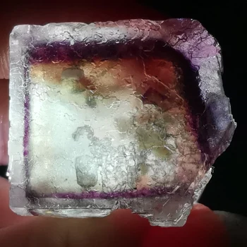 

43gNatural rare purple fluorite mineral specimen stone and CRYSTAL HEALING CRYSTAL QUARTZ GEM