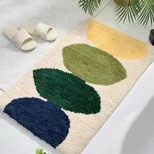 Пушистый простой дверной проем водопоглощающий анти-коврик для ног ворсовой ковер коврик для спальни гостиной бытовой кухни Туалет
