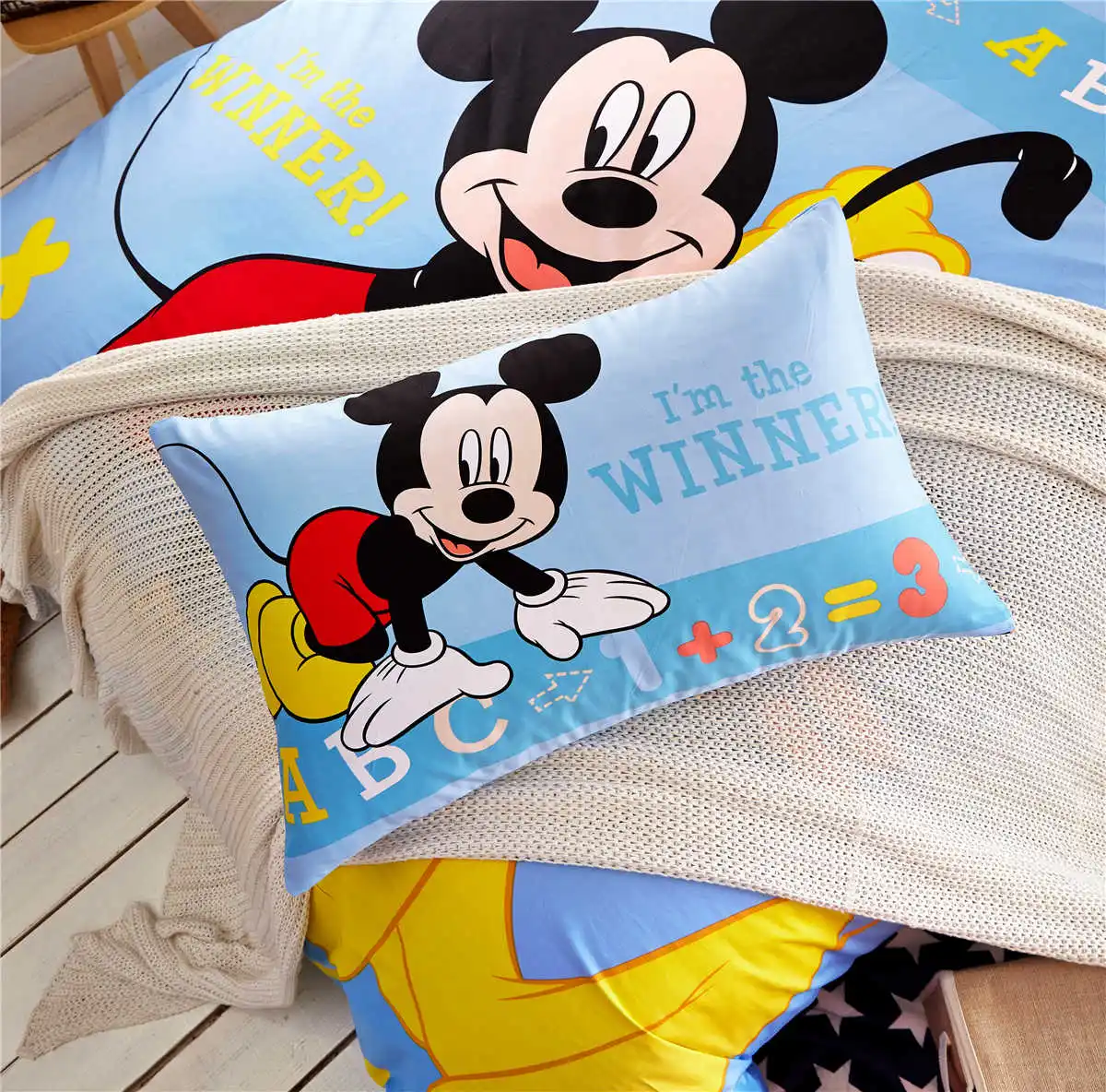 4075 Наволочка из хлопка disney, 1 шт., домашний текстиль с изображением Красного Микки и Минни, Детские наволочки, 48x74 см, горячая распродажа, подарок - Цвет: 4075